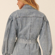 Load image into Gallery viewer, Puff Sleeve Denim Jacket