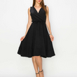Load image into Gallery viewer, Sleeveless Surplice Wrap Dress w/ Back Pleat