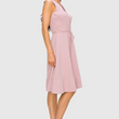 Load image into Gallery viewer, Sleeveless Surplice Wrap Dress w/ Back Pleat