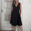 Load image into Gallery viewer, Sleeveless Surplice Wrap Dress w/ Back Pleat