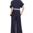 Load image into Gallery viewer, Nautical Short Sleeve Jumpsuit with Tie Waist
