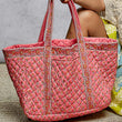Load image into Gallery viewer, Quilted Floral Tote
