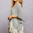 Load image into Gallery viewer, Linen Lace Ruffle Cardigan

