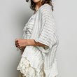 Load image into Gallery viewer, Linen Lace Ruffle Cardigan
