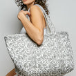 Load image into Gallery viewer, Quilted Floral Tote
