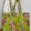 Load image into Gallery viewer, Floral GreenTote
