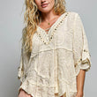 Load image into Gallery viewer, V-Neck Crochet Jeweled Top
