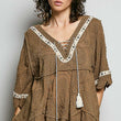 Load image into Gallery viewer, V-Neck Crochet Jeweled Top
