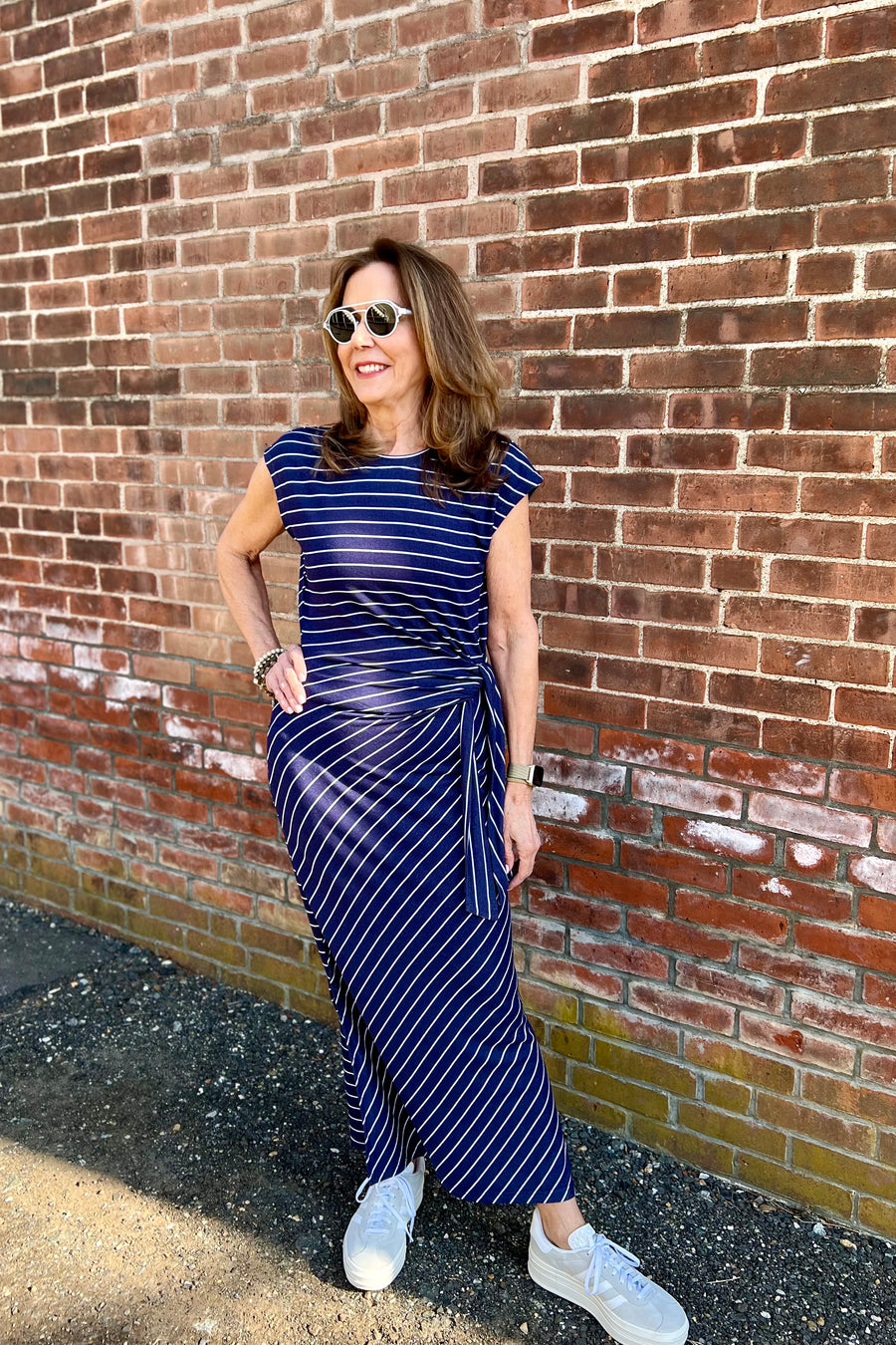 Nautical Striped French Terry Dress