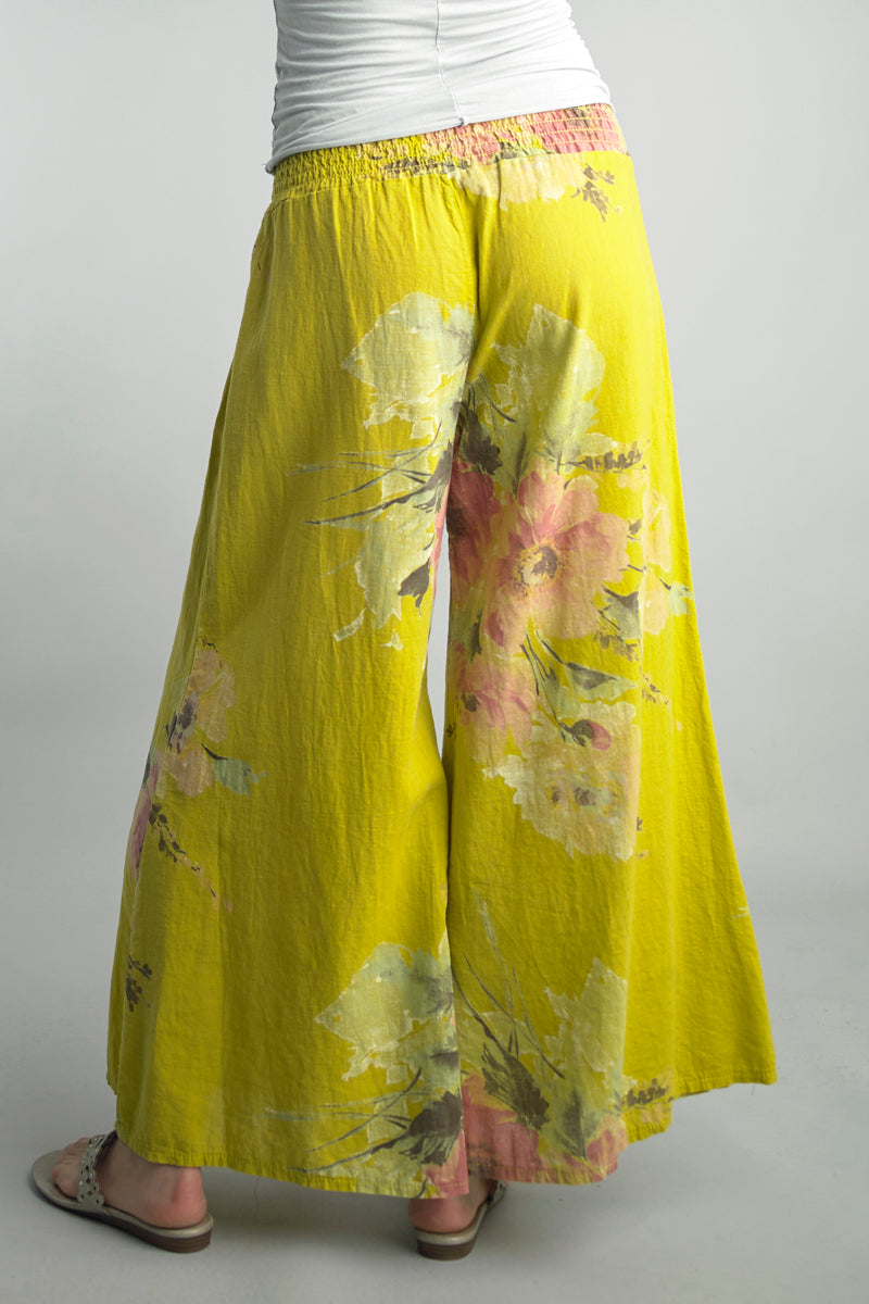 Floral Linen Palazzo Pants