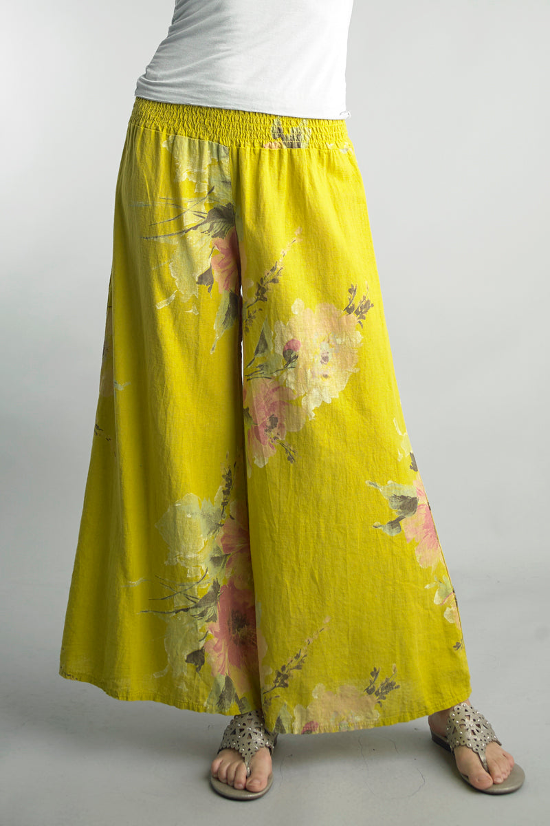 Floral Linen Palazzo Pants