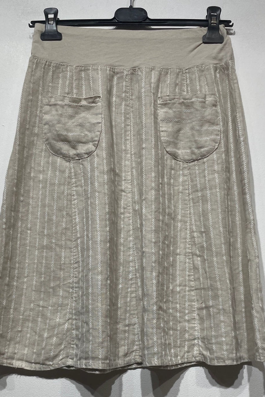 Striping Stripe Linen Skirt