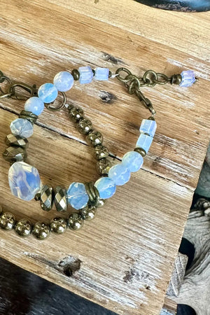 Moonstone Pewter Bracelet