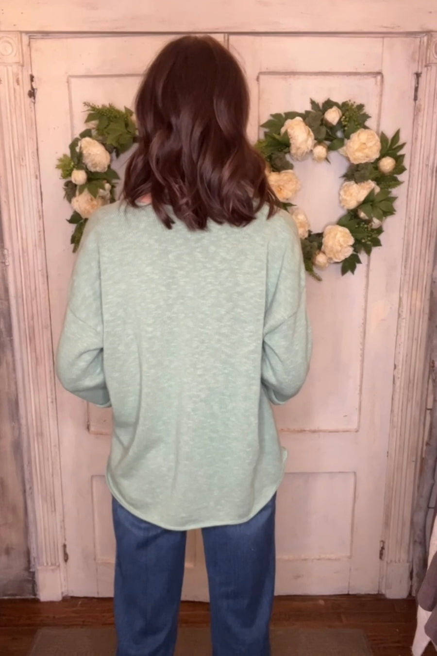 USA Cotton Slub Tunic w/Cuff Detail