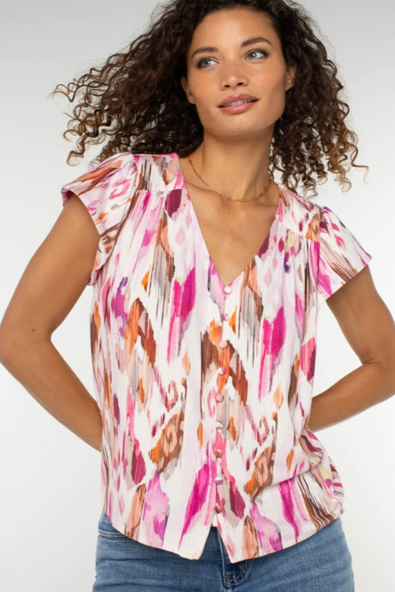 Sunkissed Mirage Blouse – Red Door Boutique - Main Image