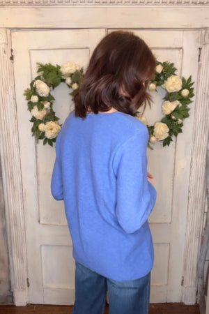 USA Cotton Slub Sweater W/ Princess Seam Detail