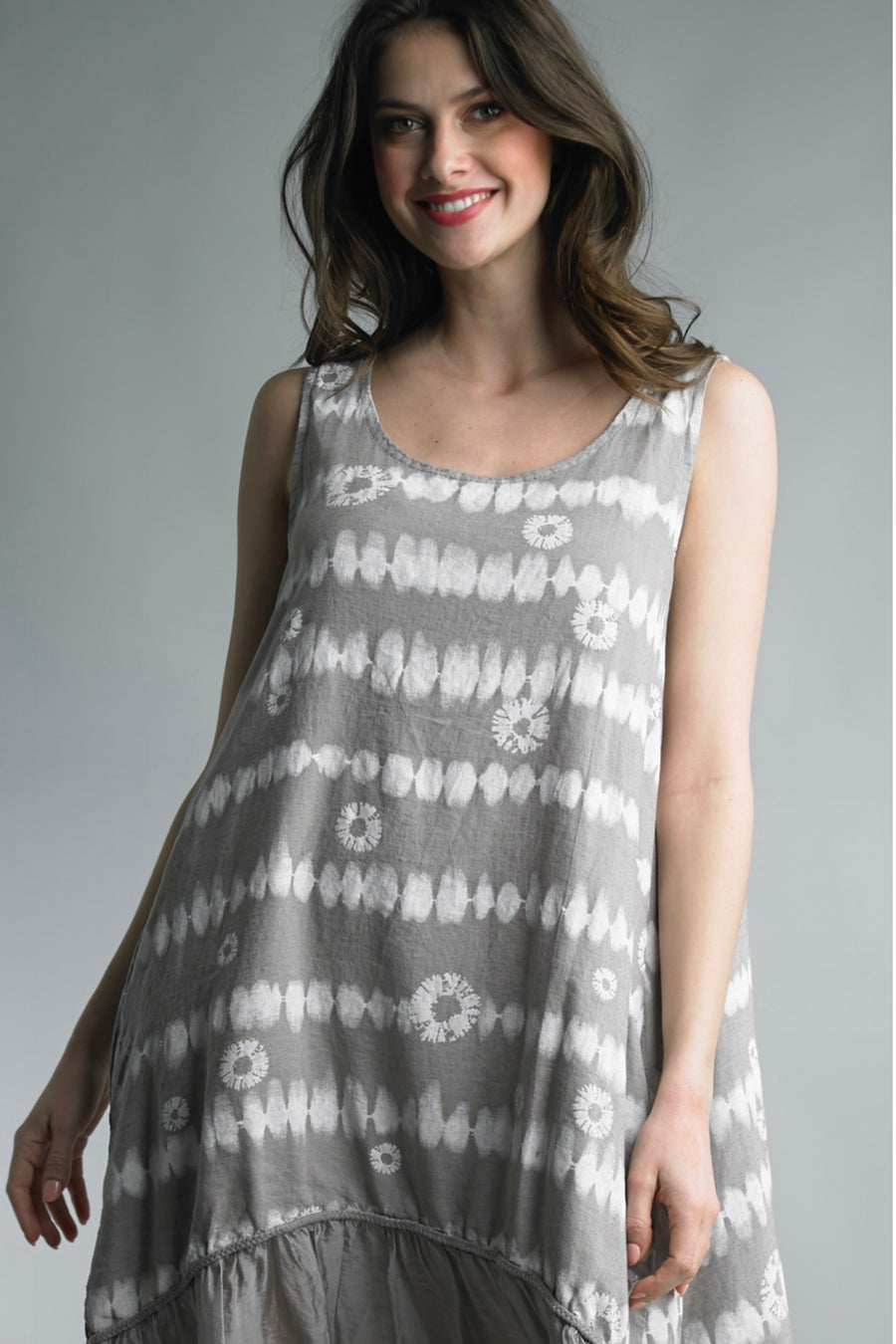Tie Dye Linen Summer Dress