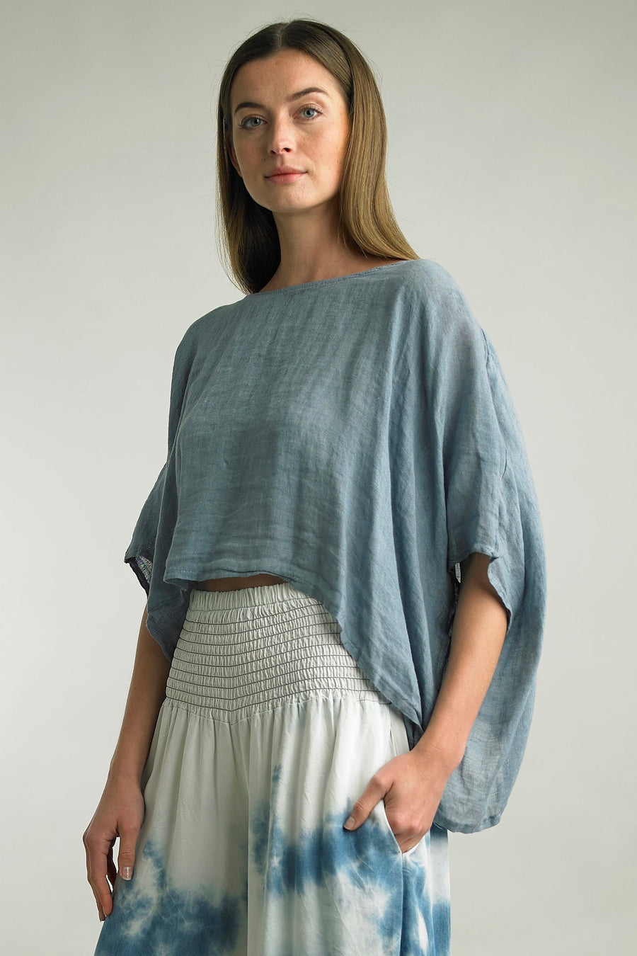 Amalfi Breeze Linen Top