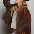Load image into Gallery viewer, Chocolate Floral Jacket
