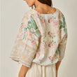 Load image into Gallery viewer, Border Print Front Wrap Kimono Top
