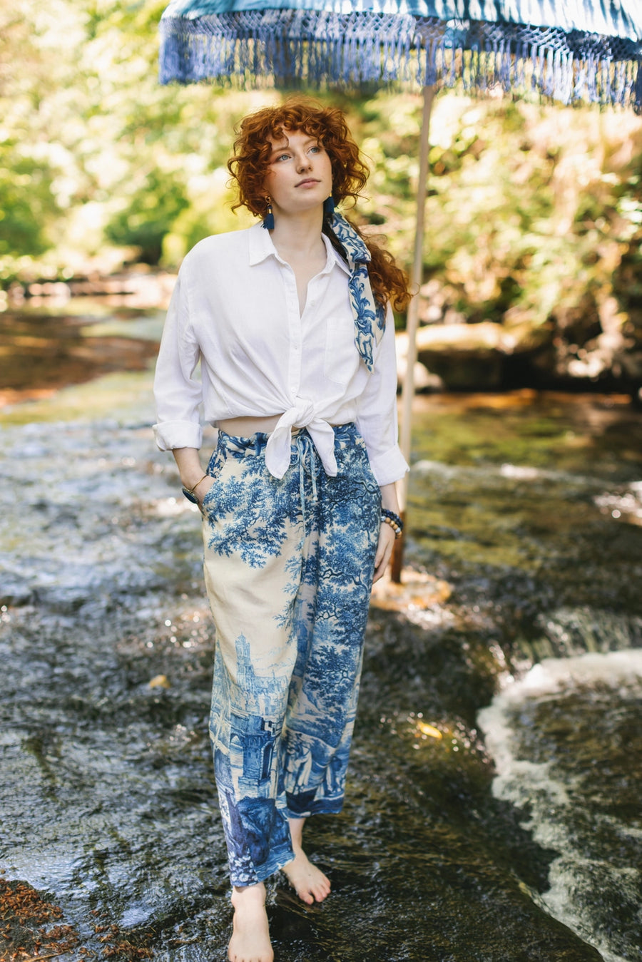 Blue Muse Crop Pants