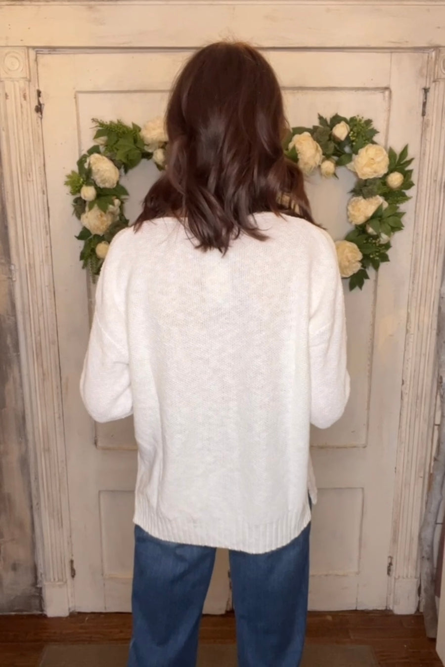 USA Cotton Cotton V-Neck Sweater