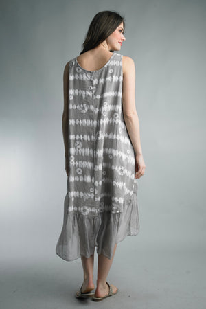 Tie Dye Linen Summer Dress