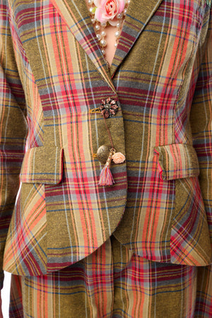 Plaid Statement Blazer