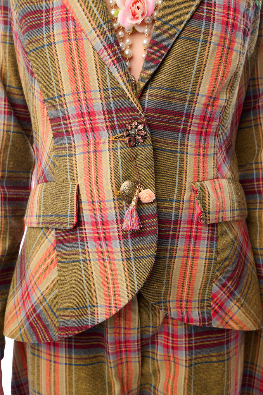 Plaid Statement Blazer