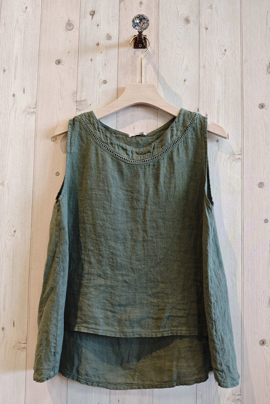 Ruffles Linen Tank