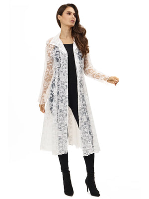 Embroidered Organza Duster