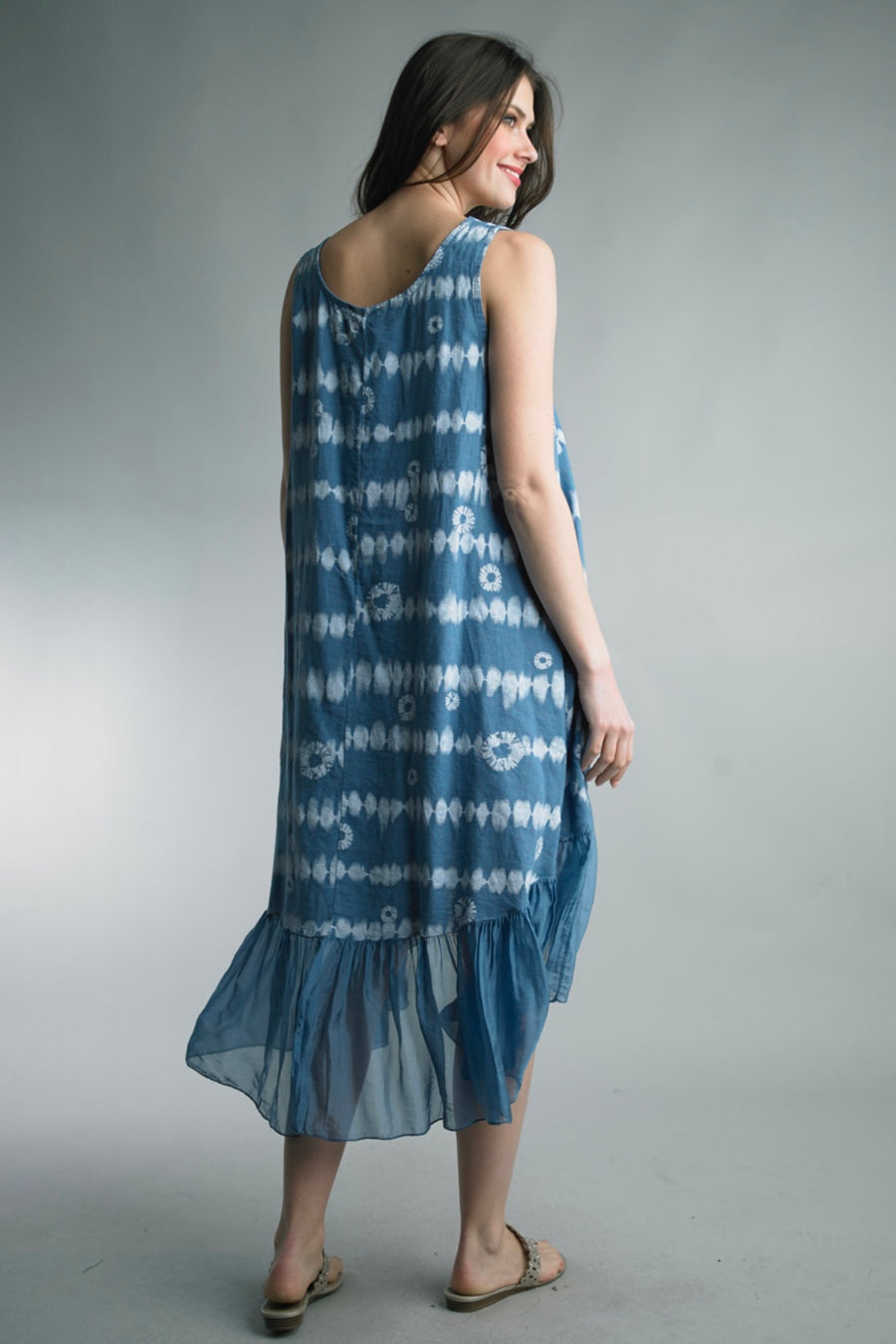 Tie Dye Linen Summer Dress