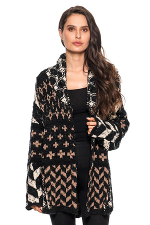 Mocha Swirl Knit Cardigan
