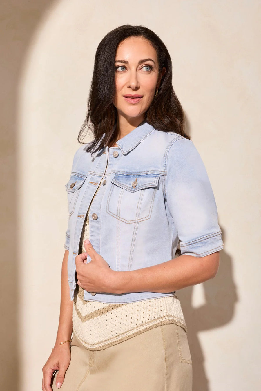 Skyline Crop Denim Jacket