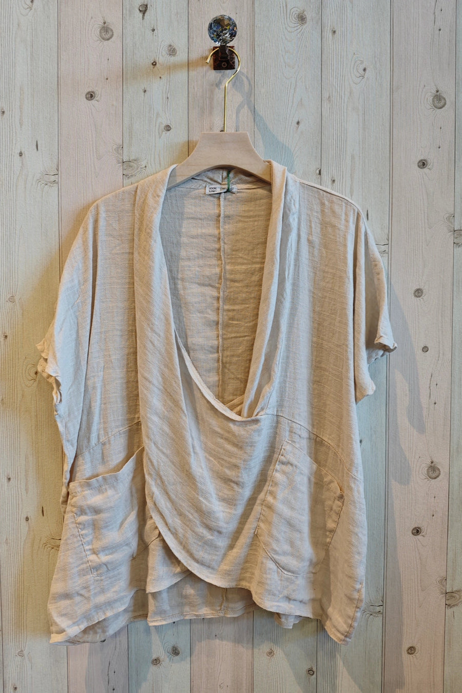 Cowl Linen Popover Top