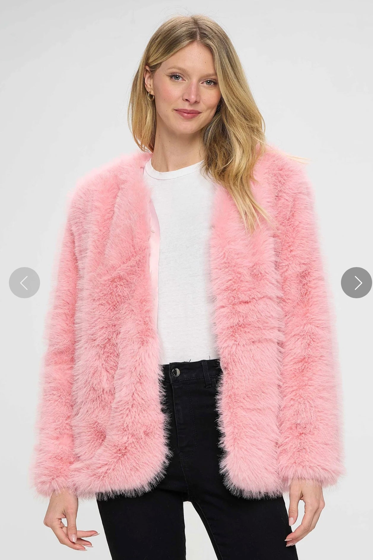 M me eme Ribbon fake fur coat エムミーエメ　ピンク M me eme Ribbon fake fur coat エムミーエメ ピンク M me eme