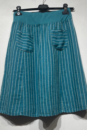 Striping Stripe Linen Skirt