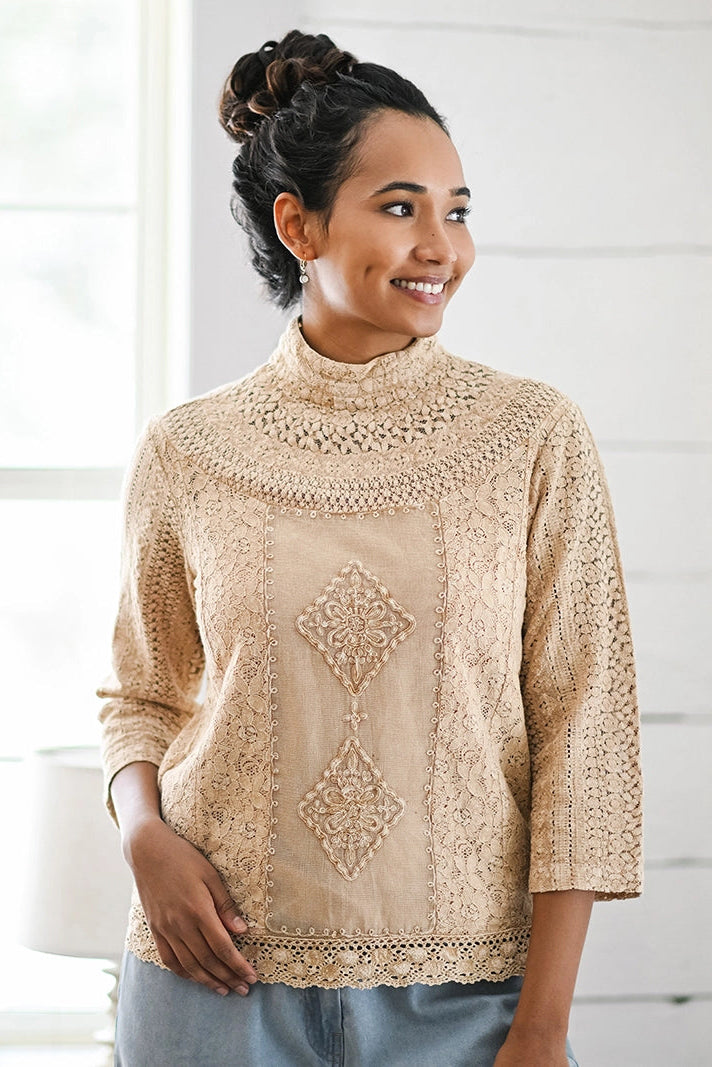 Washed Lace Blouse