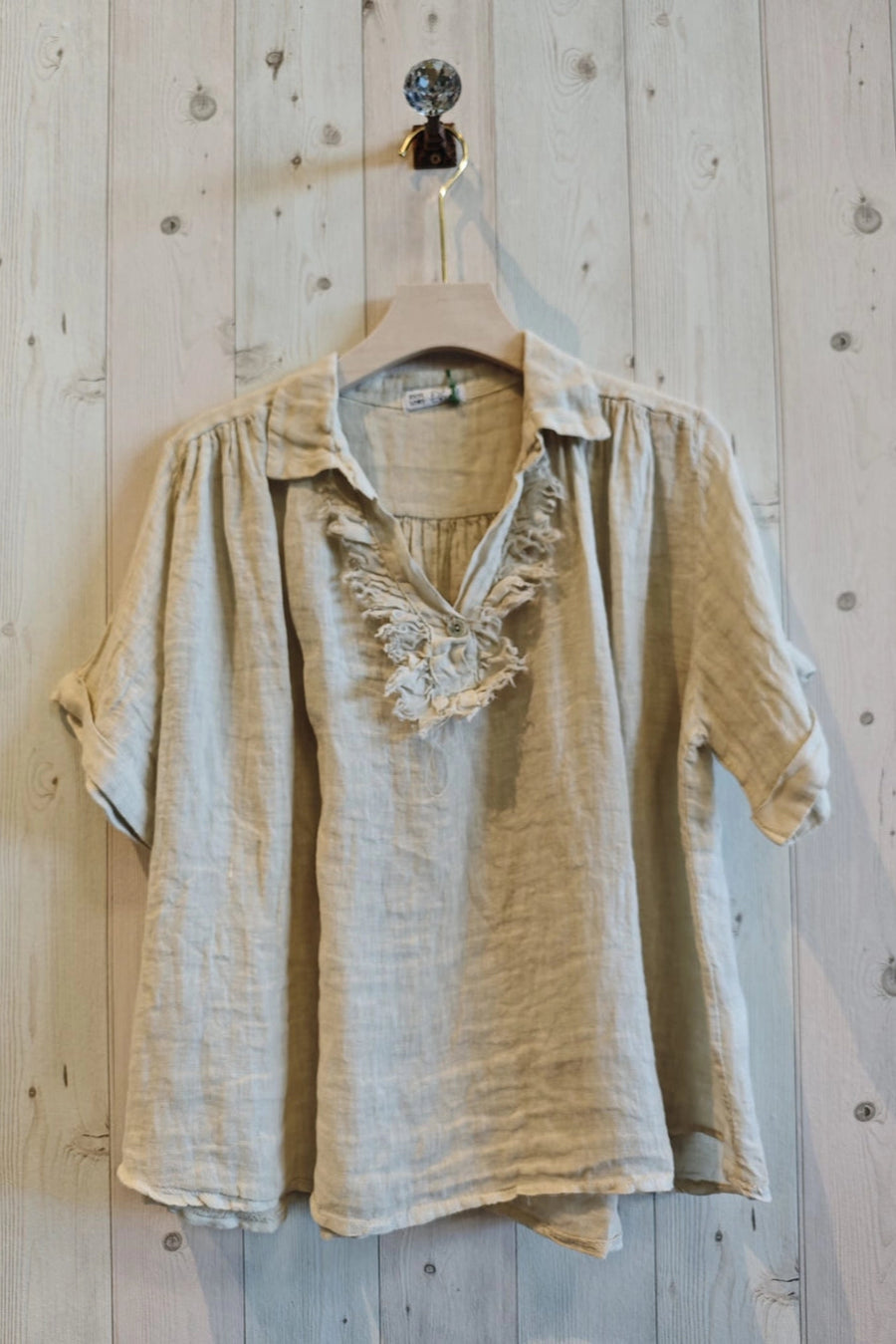 Collared Linen Blouse
