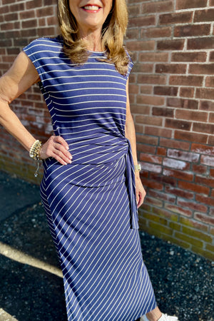 Nautical Striped French Terry Dress