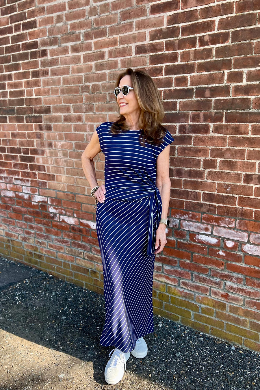Nautical Striped French Terry Dress