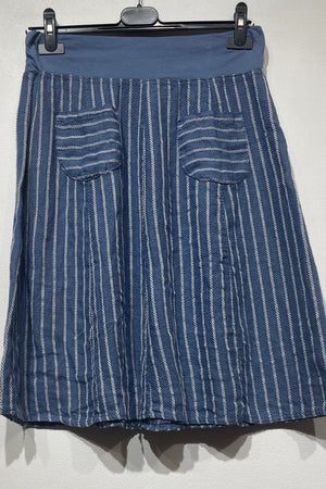 Striping Stripe Linen Skirt