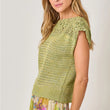 Load image into Gallery viewer, Floral Yoke Crochet Top
