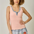 Load image into Gallery viewer, Henley Neck Washed Tank Top
