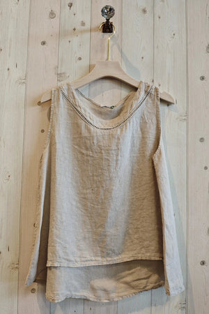 Ruffles Linen Tank