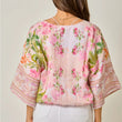 Load image into Gallery viewer, Border Print Front Wrap Kimono Top
