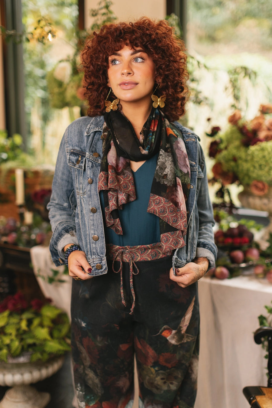 Ruby Hummingbird Scarf