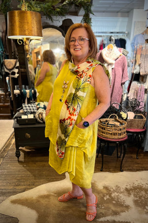 Unique Pocket Pickup Linen Dress