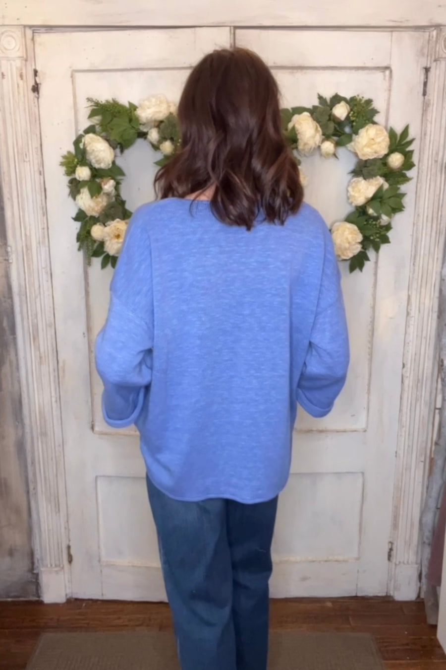 USA Cotton Slub Tunic w/Cuff Detail