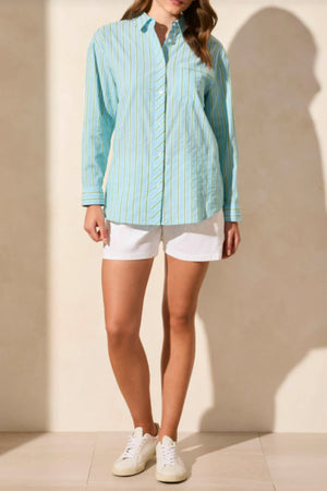 Sunlit Stripes Cotton Shirt